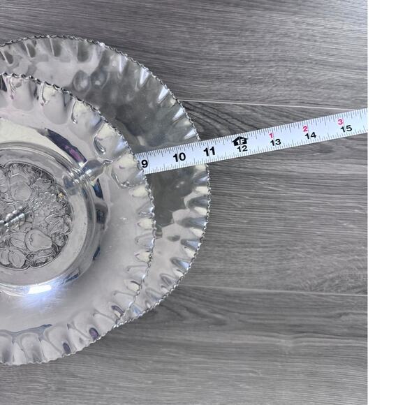 Cromwell Hand Wrought Aluminum 2 tier Server - Picture 6 of 8